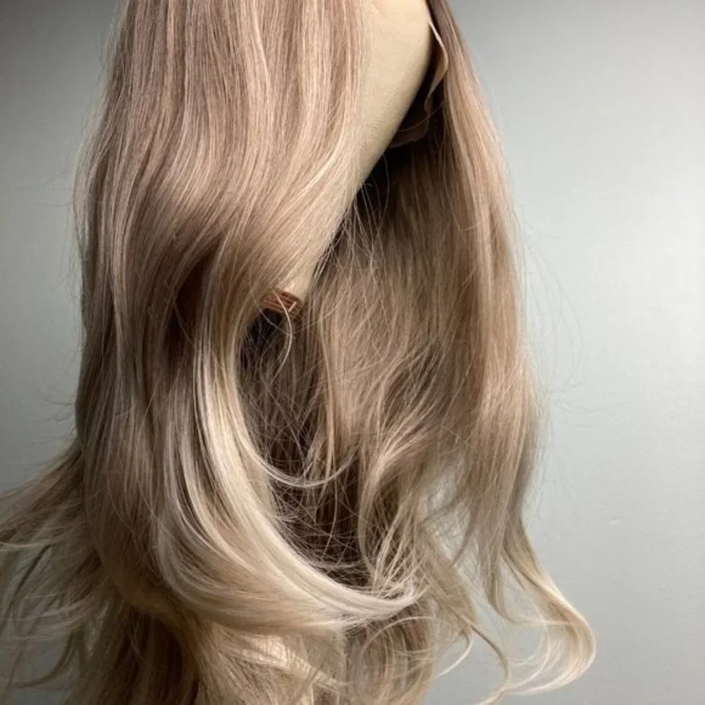 Ash Brown Wigs,Ombre Blonde Wig